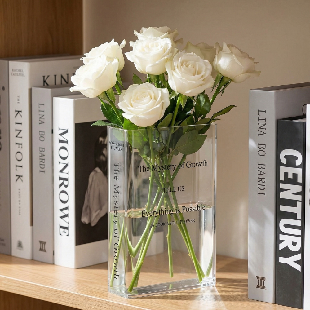 Florenza – Transparent Book Vase for Flowers