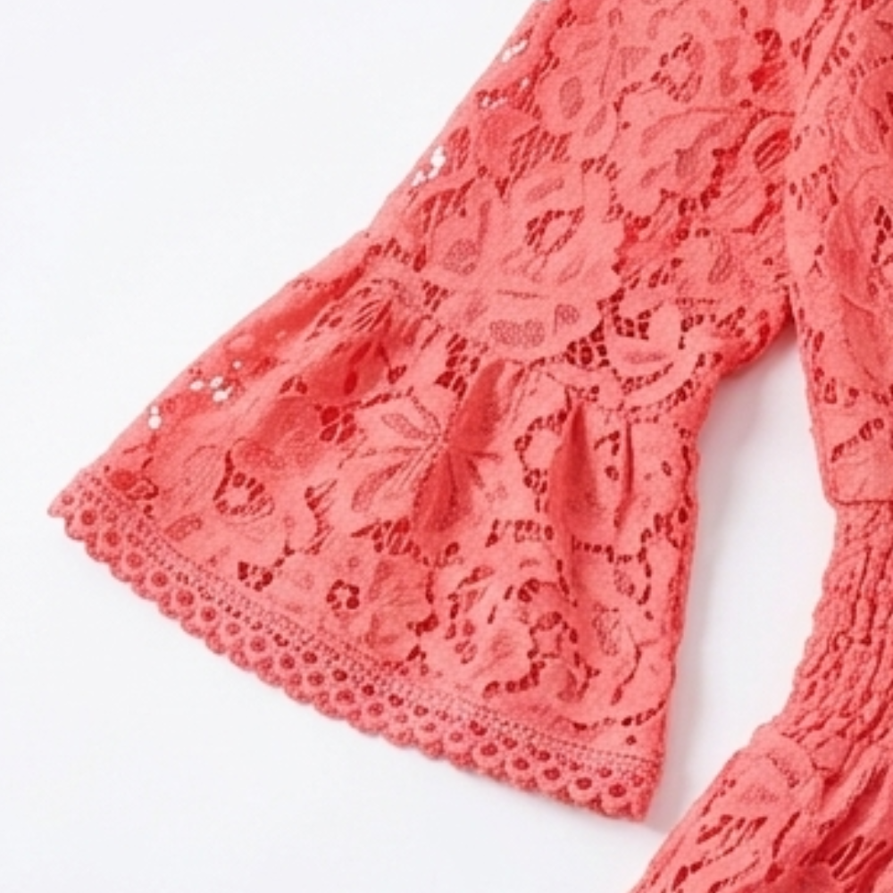 Florenza – Floral Lace V-Neck Romper