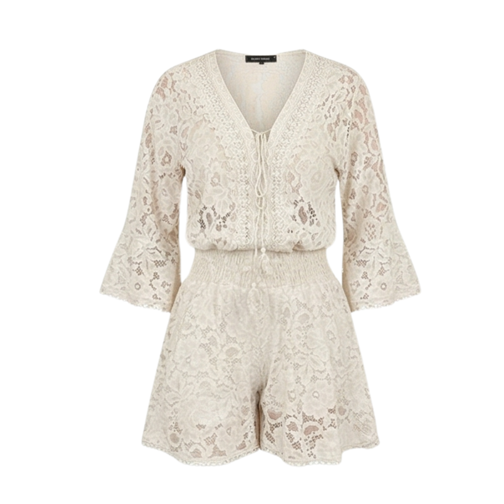 Florenza – Floral Lace V-Neck Romper
