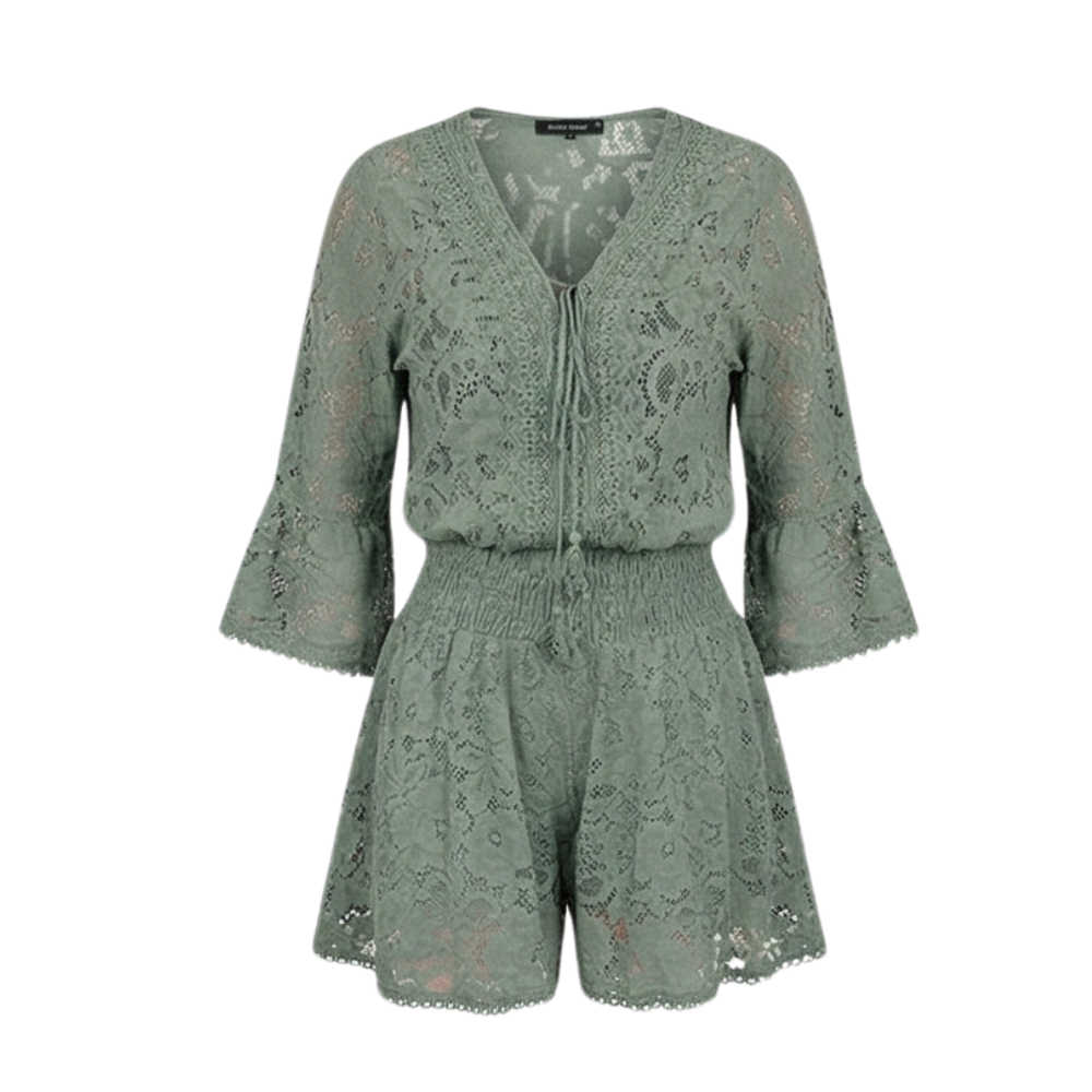 Florenza – Floral Lace V-Neck Romper