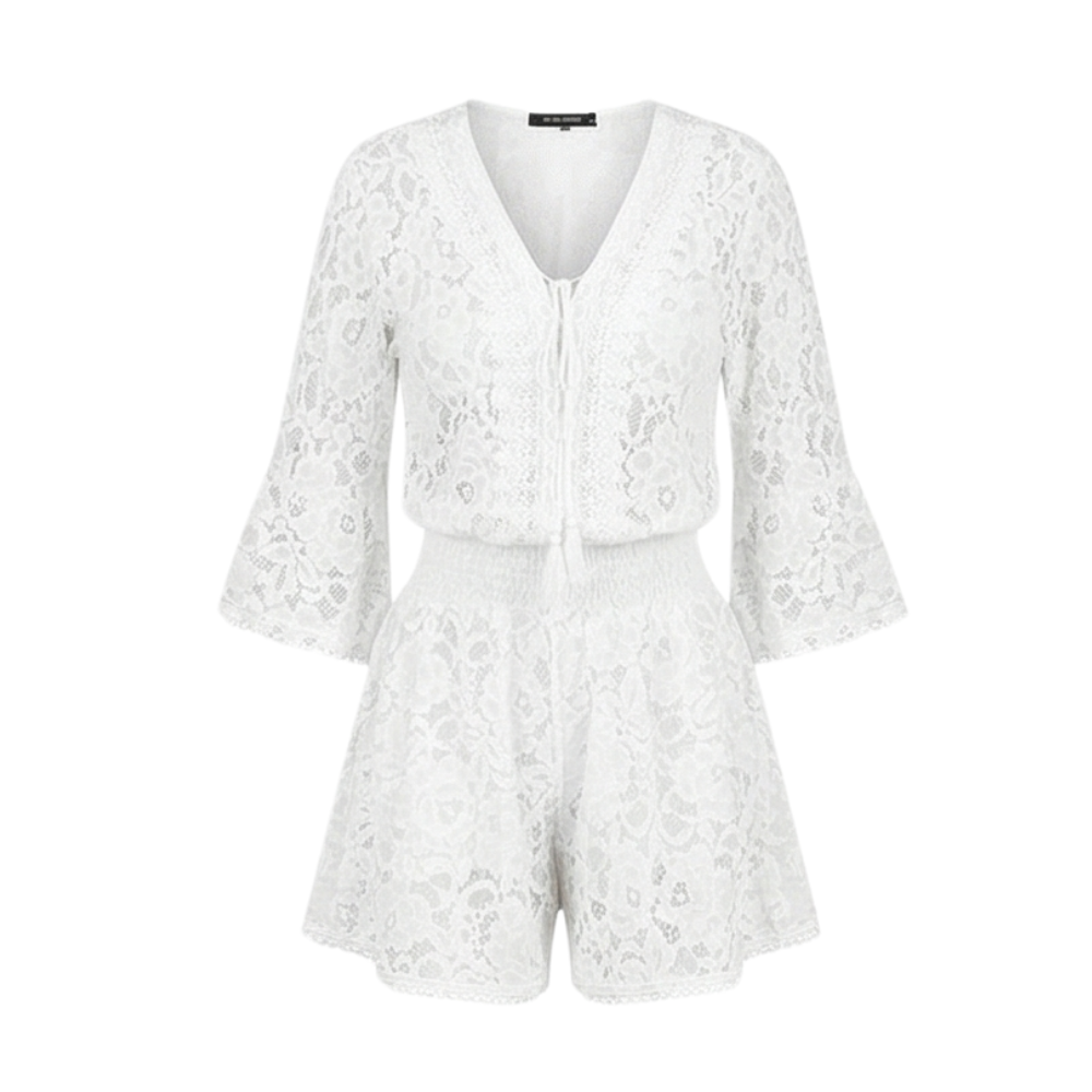 Florenza – Floral Lace V-Neck Romper