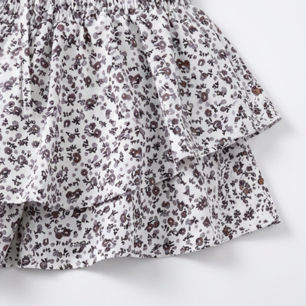 Florelle – High-Waist Floral Ruffle Skort