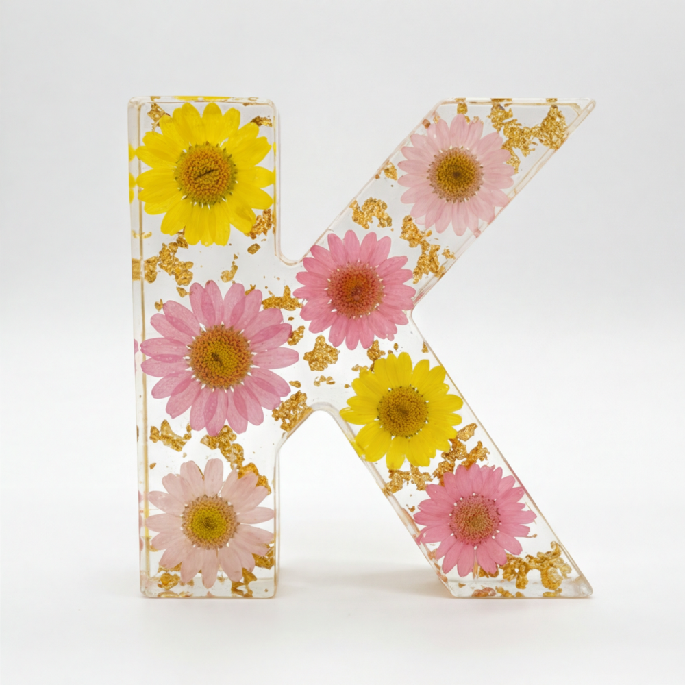 Florenza – Personalized Floral Resin Letter Light