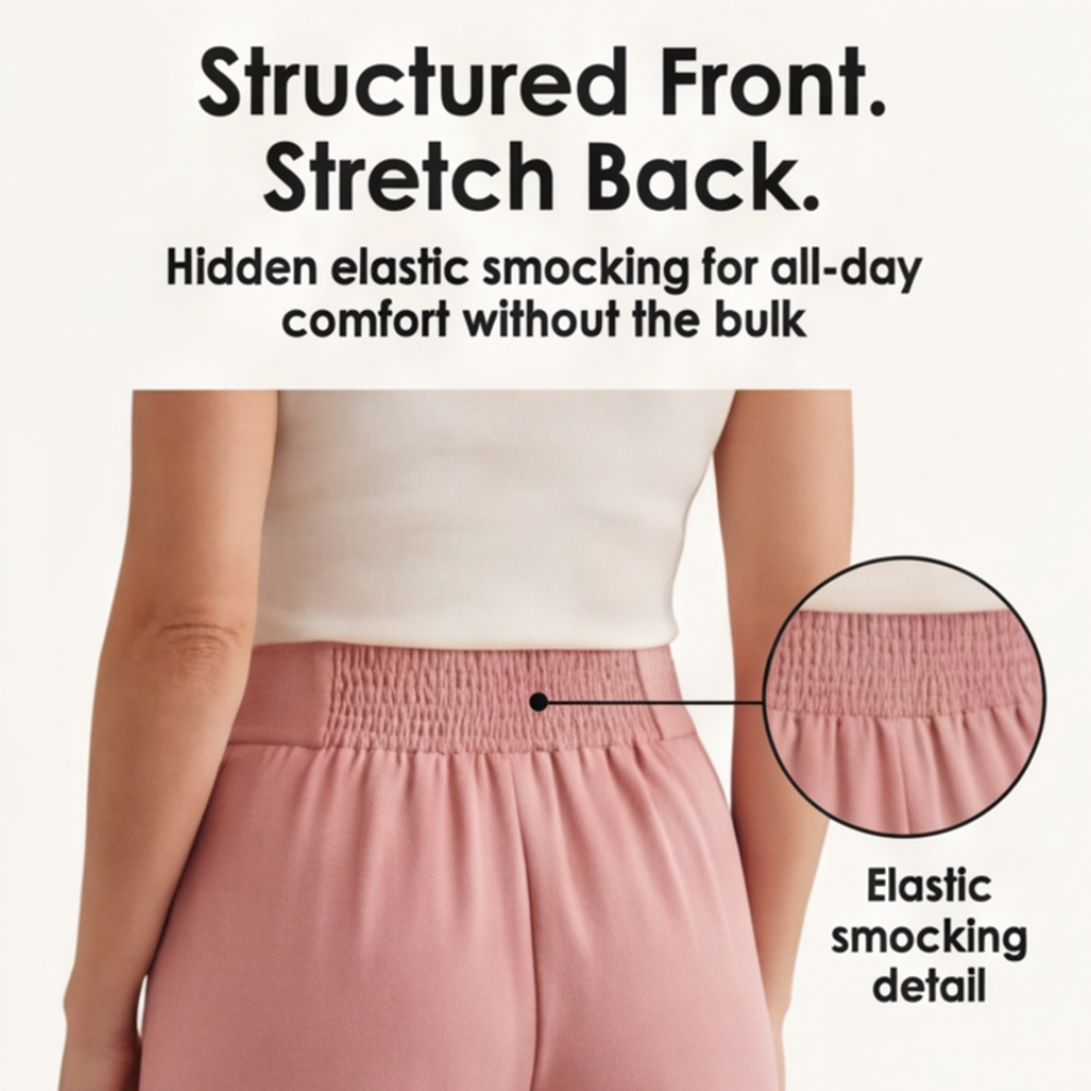 Florena – High Waist Wide Leg Trousers with Chain Accent