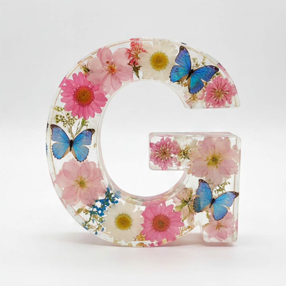 Florenza – Personalized Floral Resin Letter Light