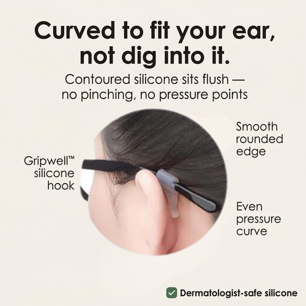 Gripwell – Non Slip Silicone Ear Hooks for Glasses
