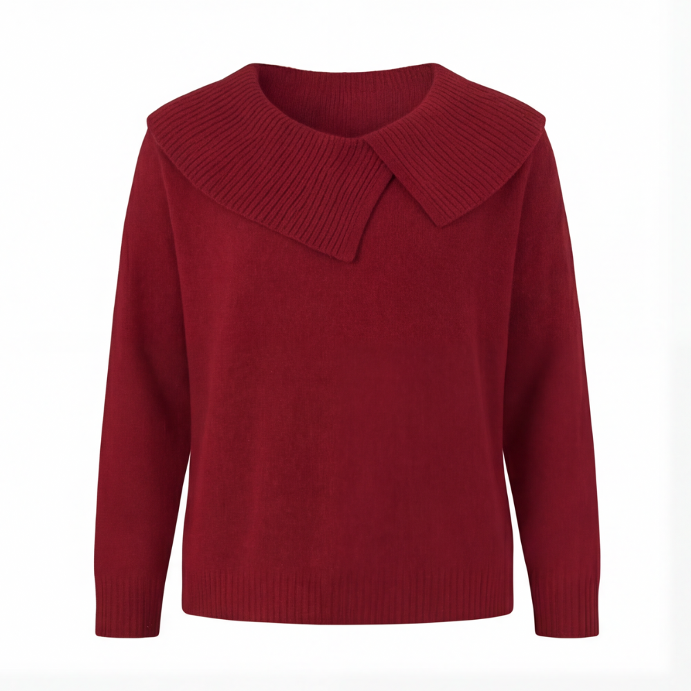 Collara – Asymmetric Collar Knit Sweater