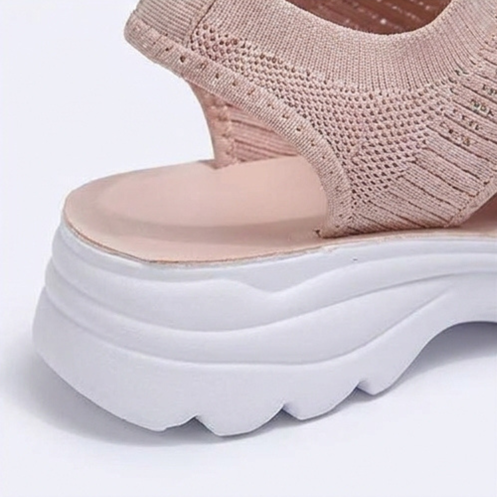 Caluna – Cushioned Slip-On Platform Sandals