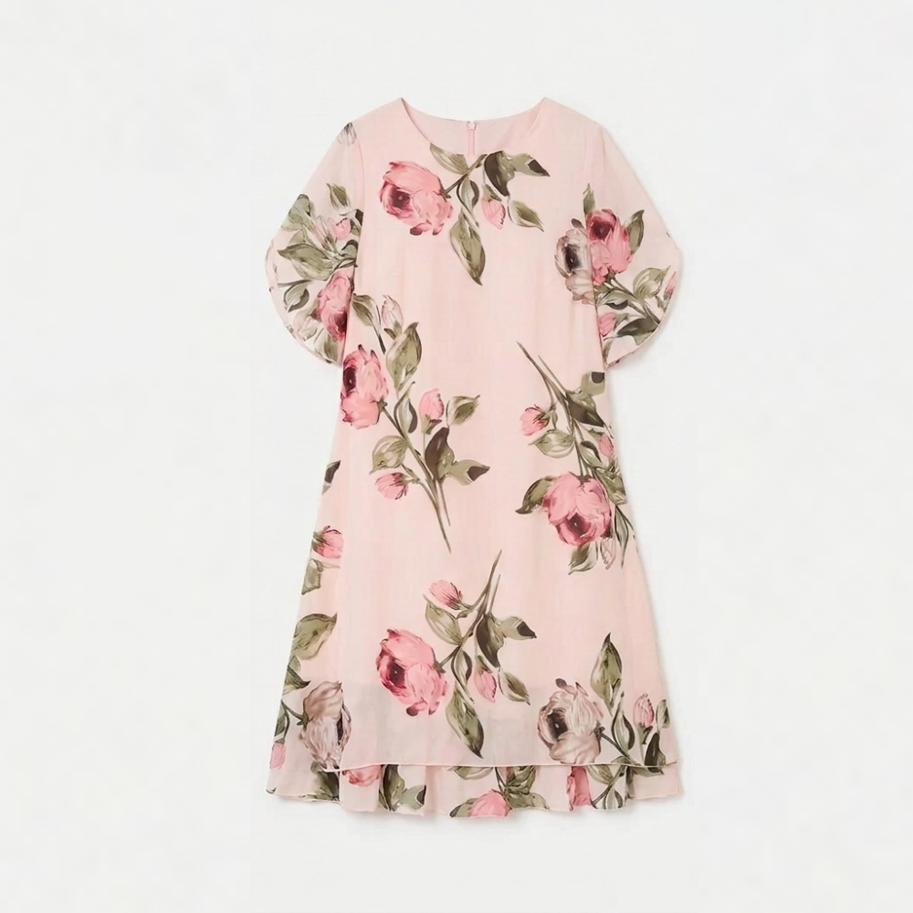 Floressa – Women's Floral Chiffon Midi Dress