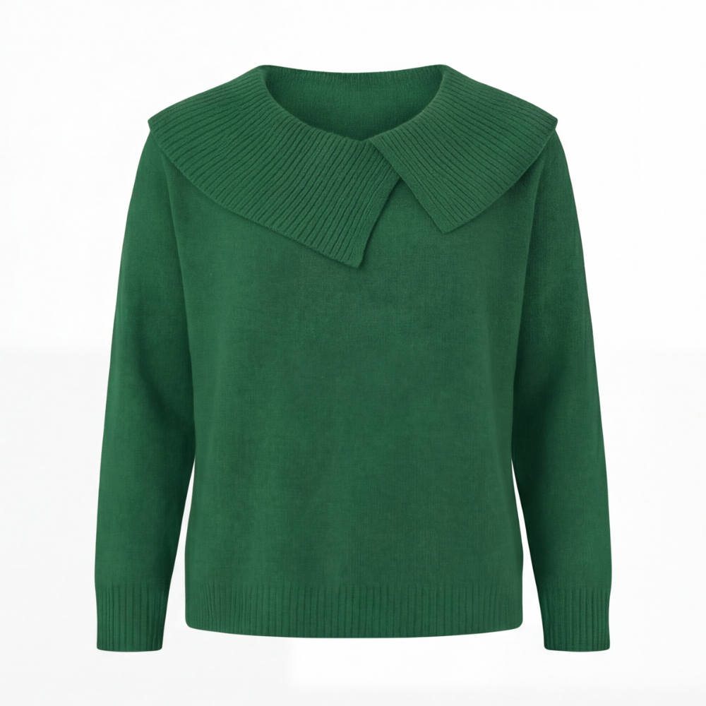 Collara – Asymmetric Collar Knit Sweater