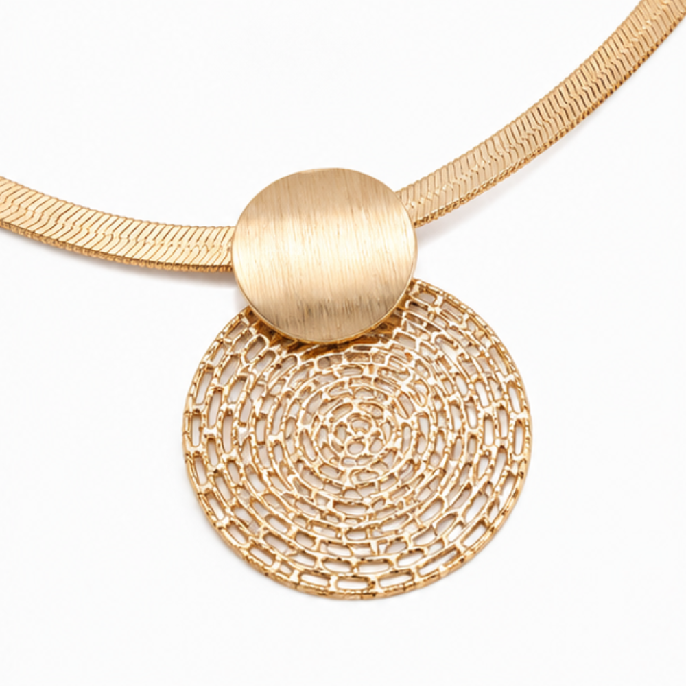 Aurelia – Textured Necklace and Earring Set