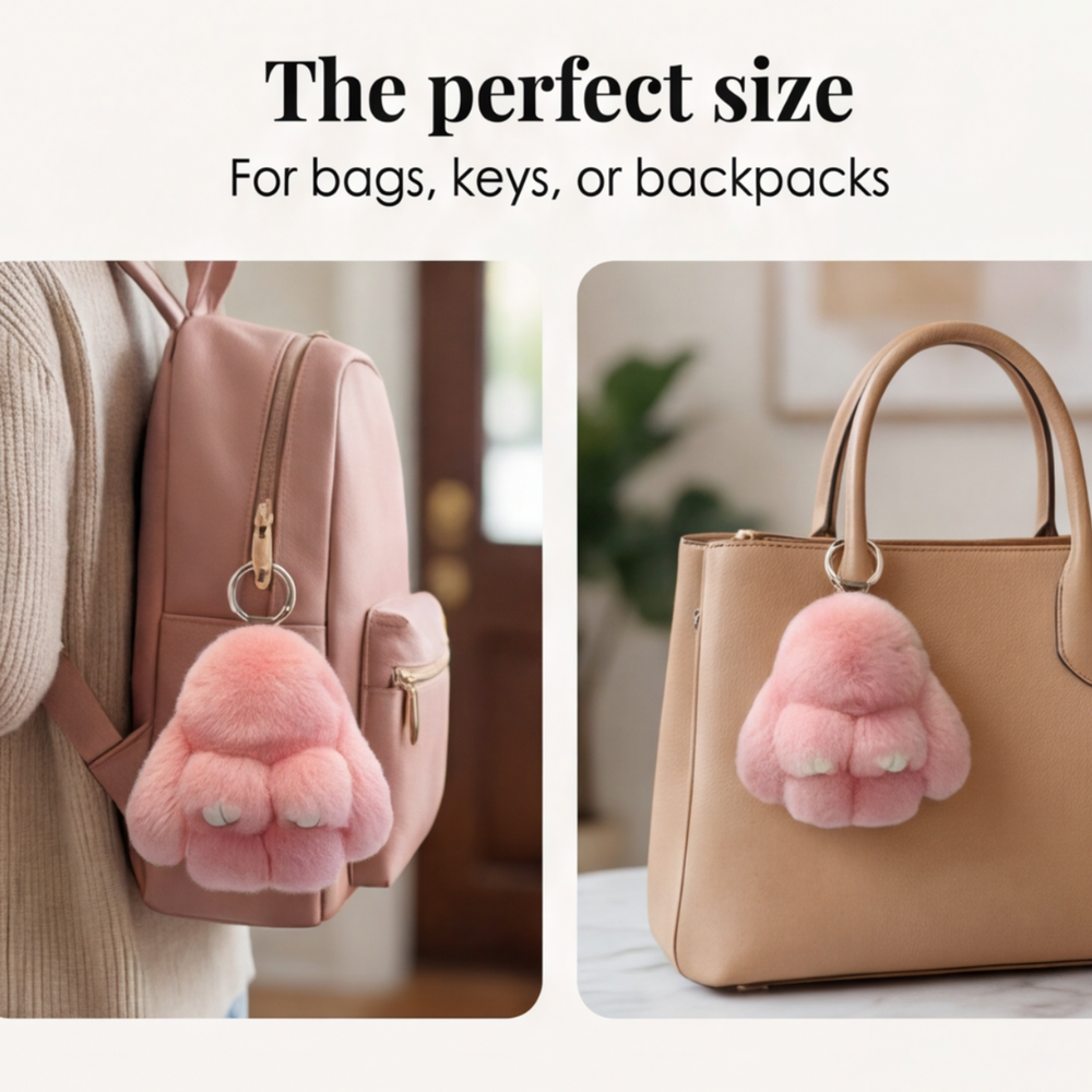 Lulette Fluffy Bunny Bag Charm
