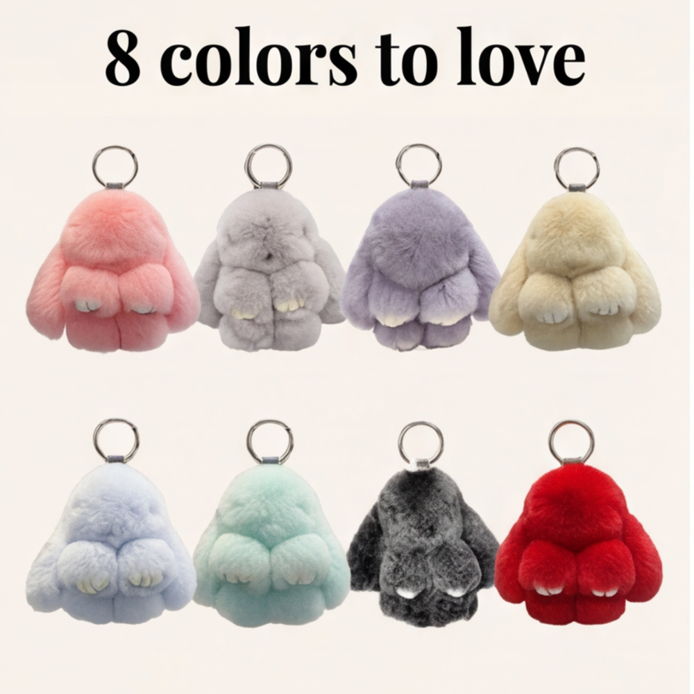 Lulette Fluffy Bunny Bag Charm