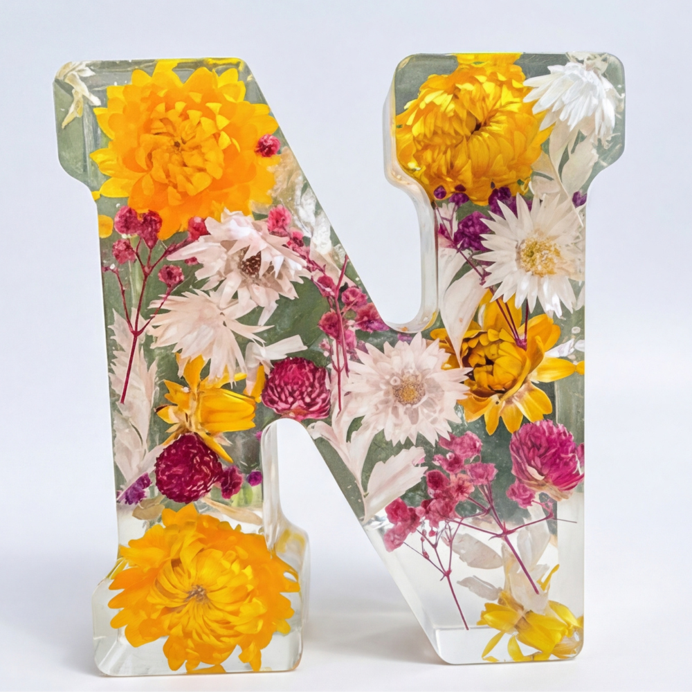 Florenza – Personalized Floral Resin Letter Light