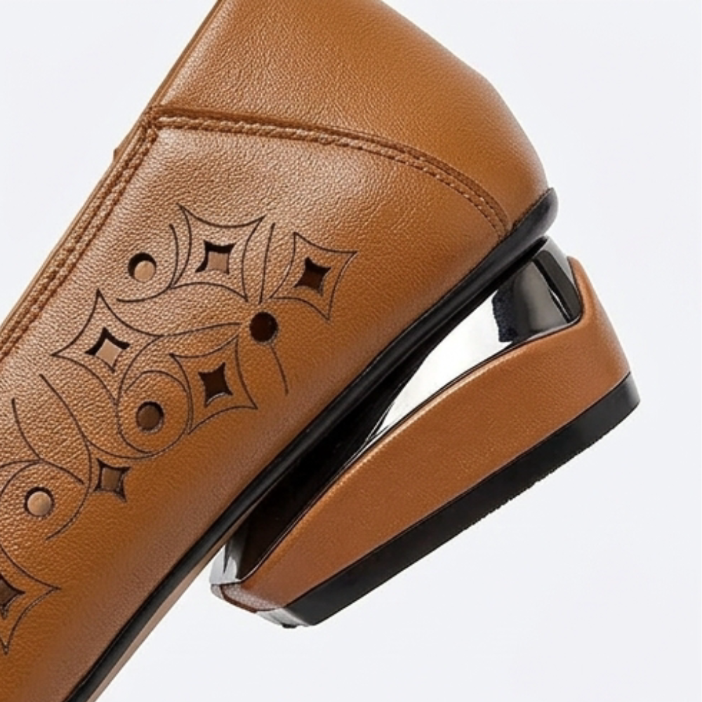 Lorella – Woven Cutout PU Slip-On Flat
