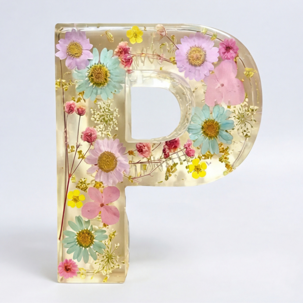 Florenza – Personalized Floral Resin Letter Light