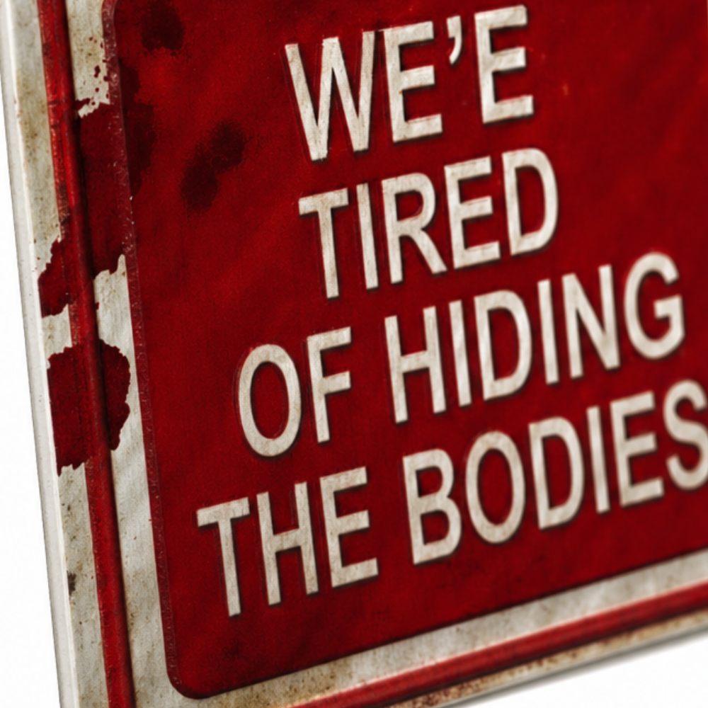 Hollerwood – Rustic No Trespassing Tin Sign for Porch Garage Garden