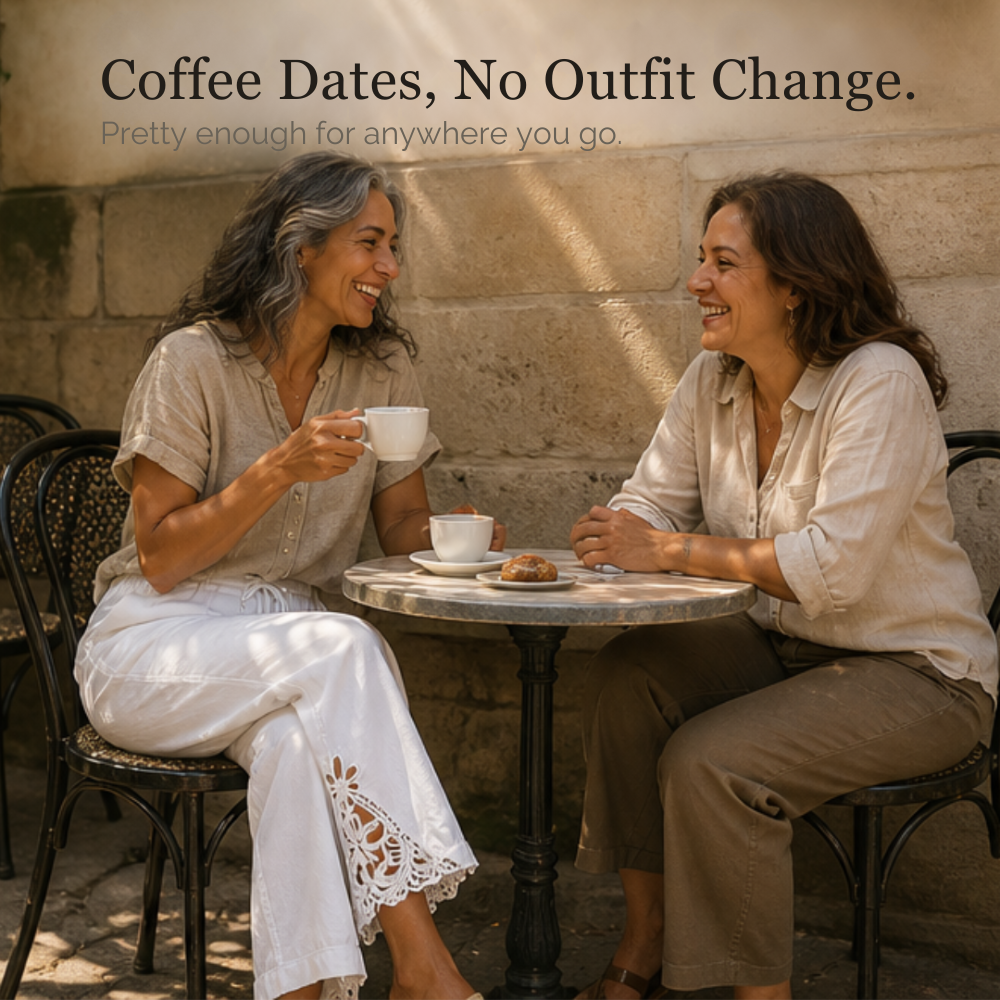 Liora – Women's Lace Trim Drawstring Comfort Pants