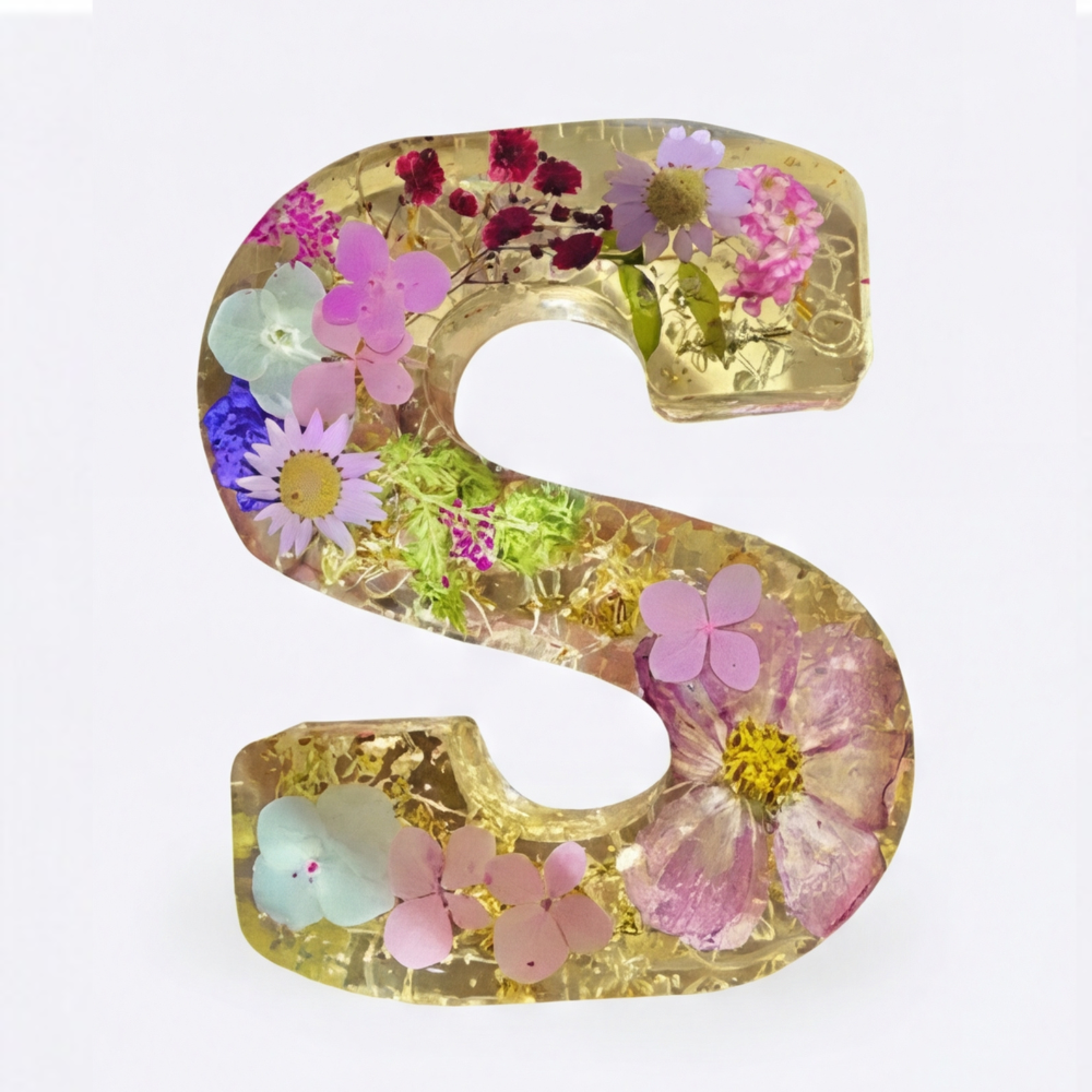 Florenza – Personalized Floral Resin Letter Light