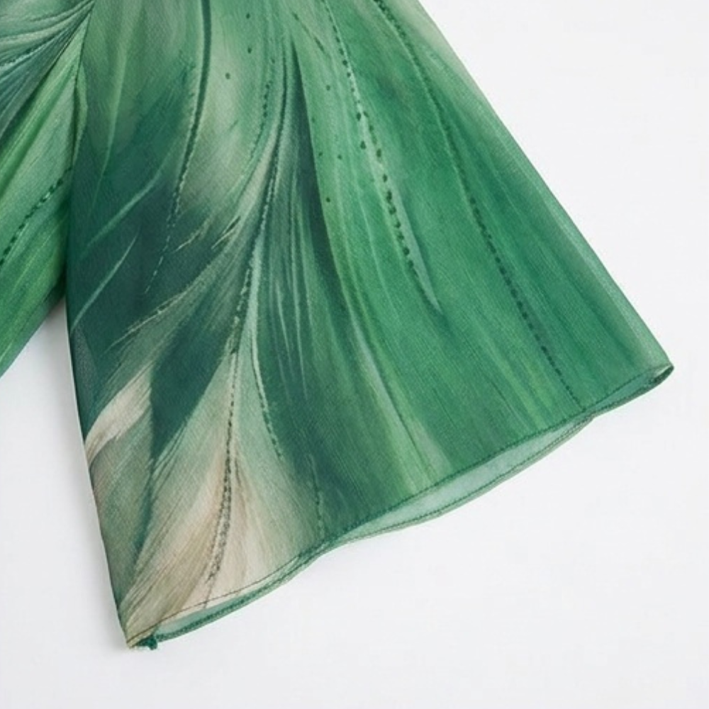 Aurelinea – Women's Painted Chiffon Maxi Dress