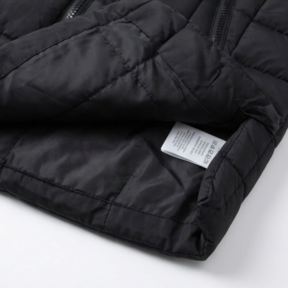 Covara – Long Quilted Puffer Vest with Hood
