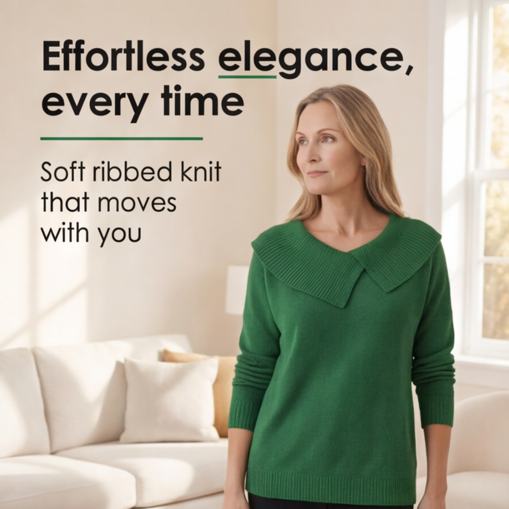 Collara – Asymmetric Collar Knit Sweater