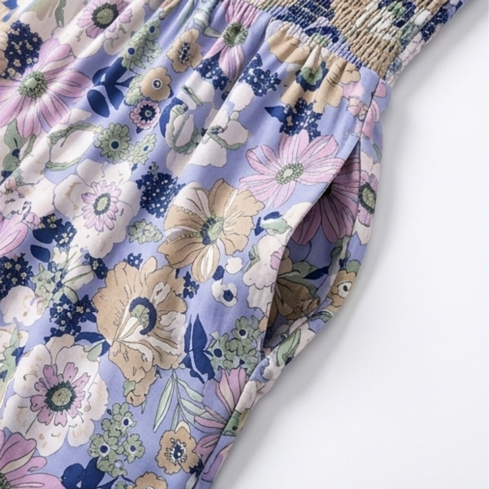 Bloomara – Floral Wide-Leg Jumpsuit with Pockets