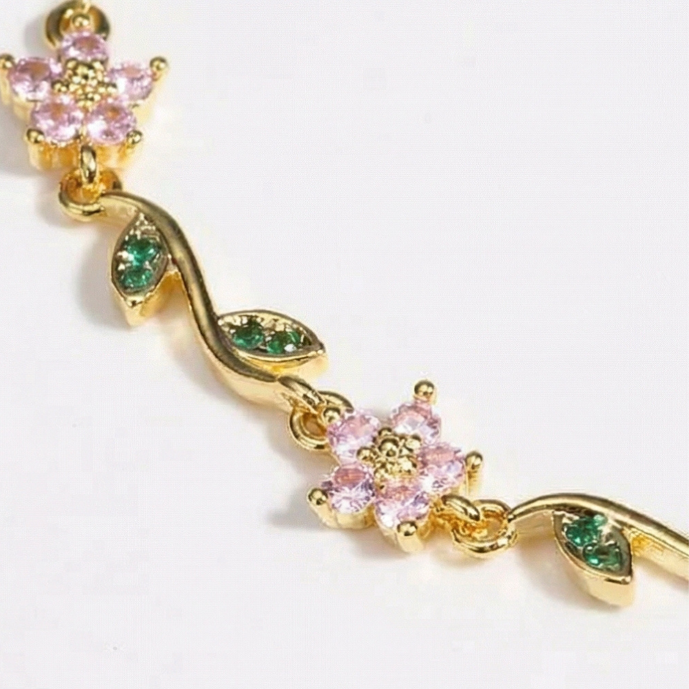 Florelle – Crystal Flower Vine Bracelet