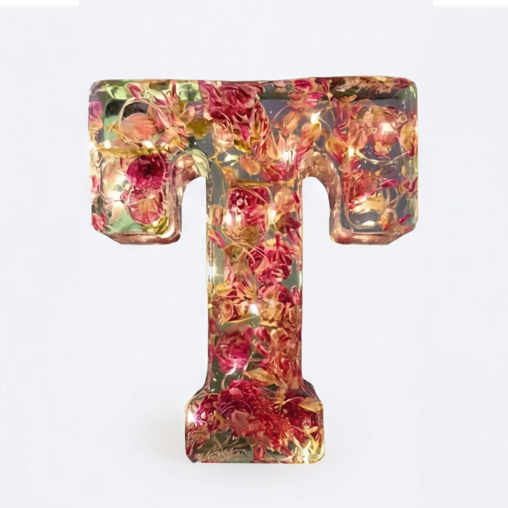 Florenza – Personalized Floral Resin Letter Light