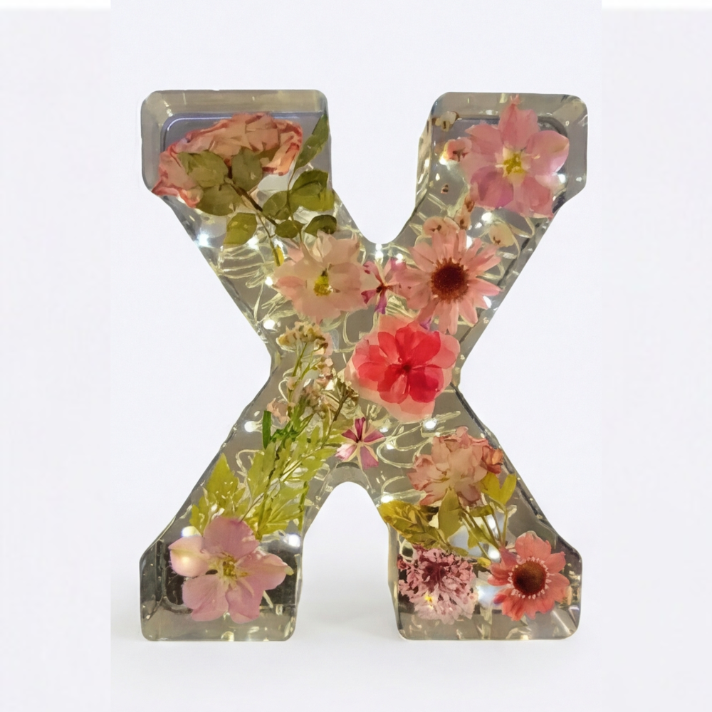 Florenza – Personalized Floral Resin Letter Light