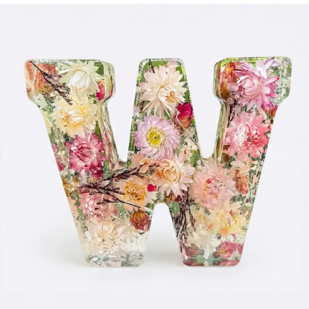 Florenza – Personalized Floral Resin Letter Light