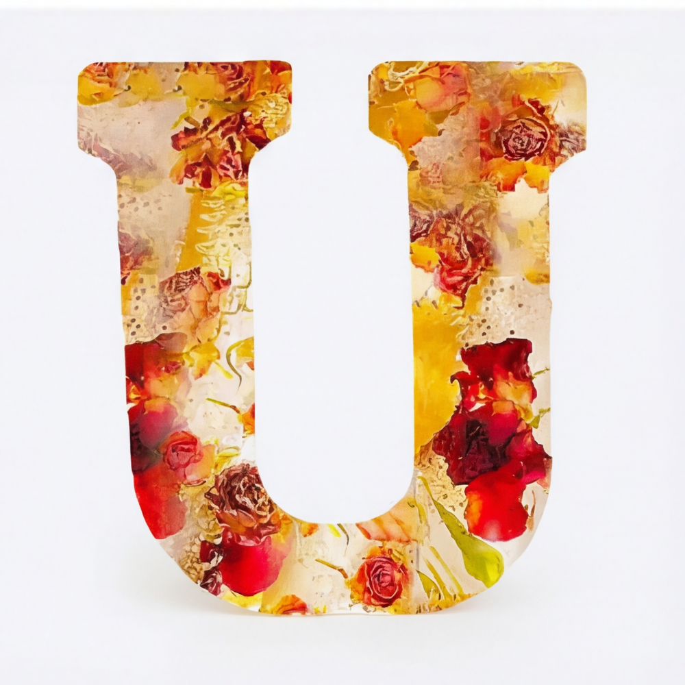 Florenza – Personalized Floral Resin Letter Light
