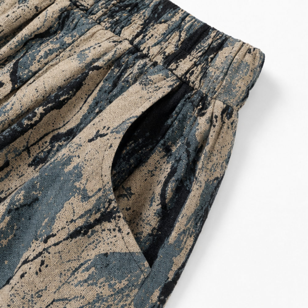 Florenza – Wide-Leg Flowy Summer Capri Pants with Elastic Waist & Pockets
