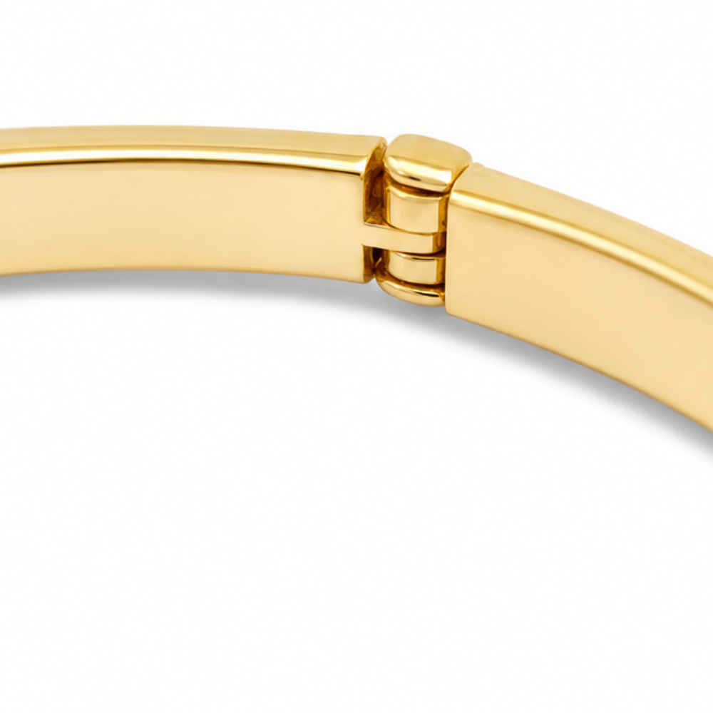 Lunavia – Bangle Bracelet with Oval Crystal Center Stone