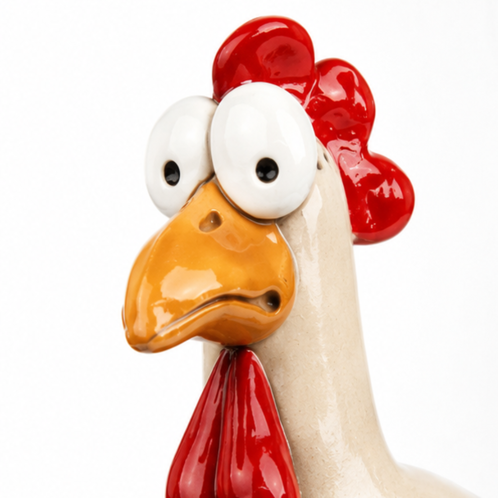 Henrietta – Hand-Painted Synthetic Resin Garden Hen with Dangling Legs
