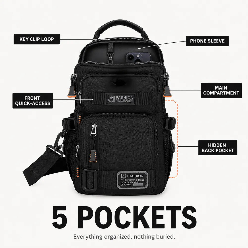 Cargolo – Adjustable Chest Sling Bag Multi-Pockets