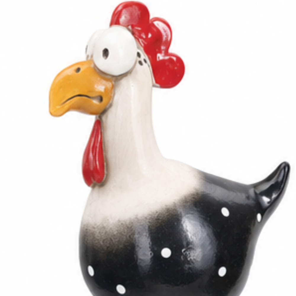 Henrietta – Hand-Painted Synthetic Resin Garden Hen with Dangling Legs