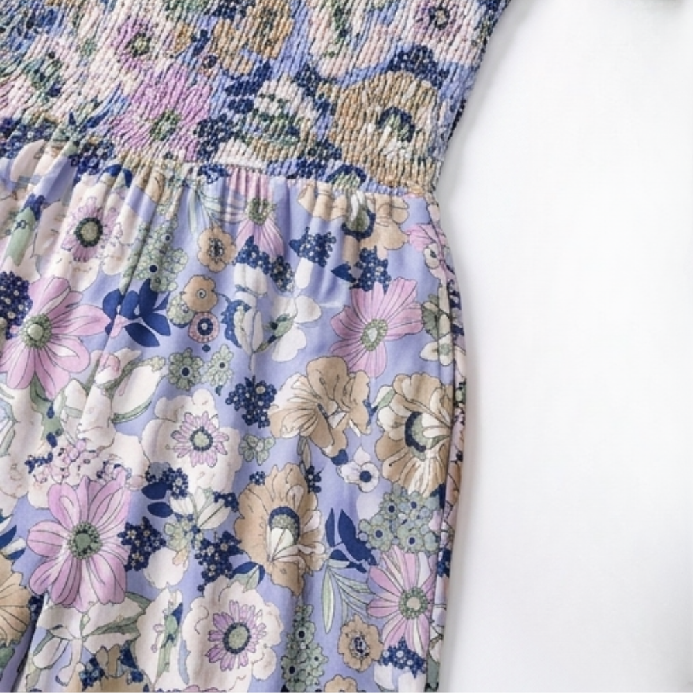 Bloomara – Floral Wide-Leg Jumpsuit with Pockets