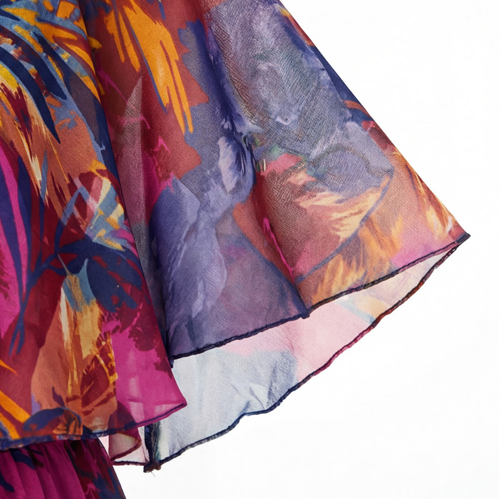 Floressa – Flowy Lined Chiffon Midi Dress