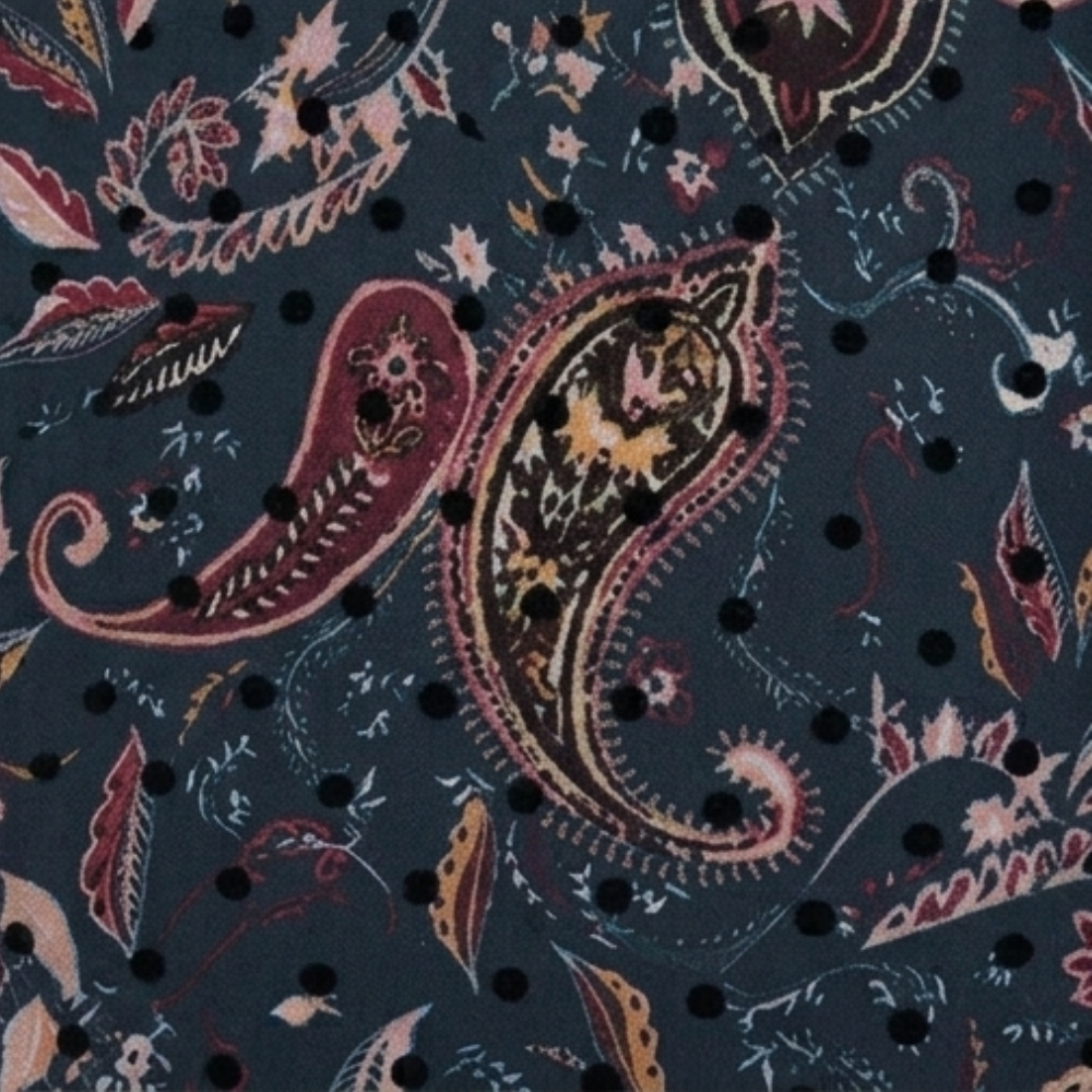 Floressa – Women's Tiered Chiffon Paisley Midi Dress