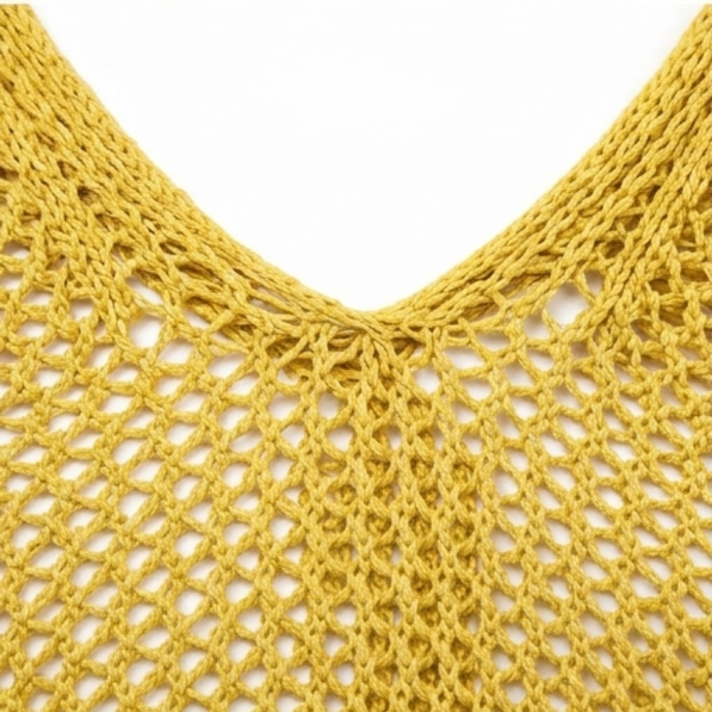 Delyne – Women's Open-Knit Hooded Pullover