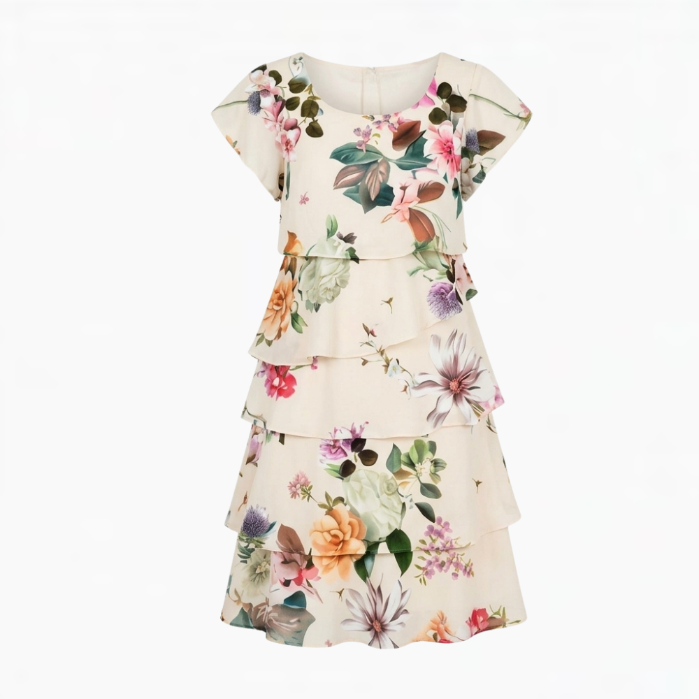 Floressa - Cascading Floral Tiered Dress