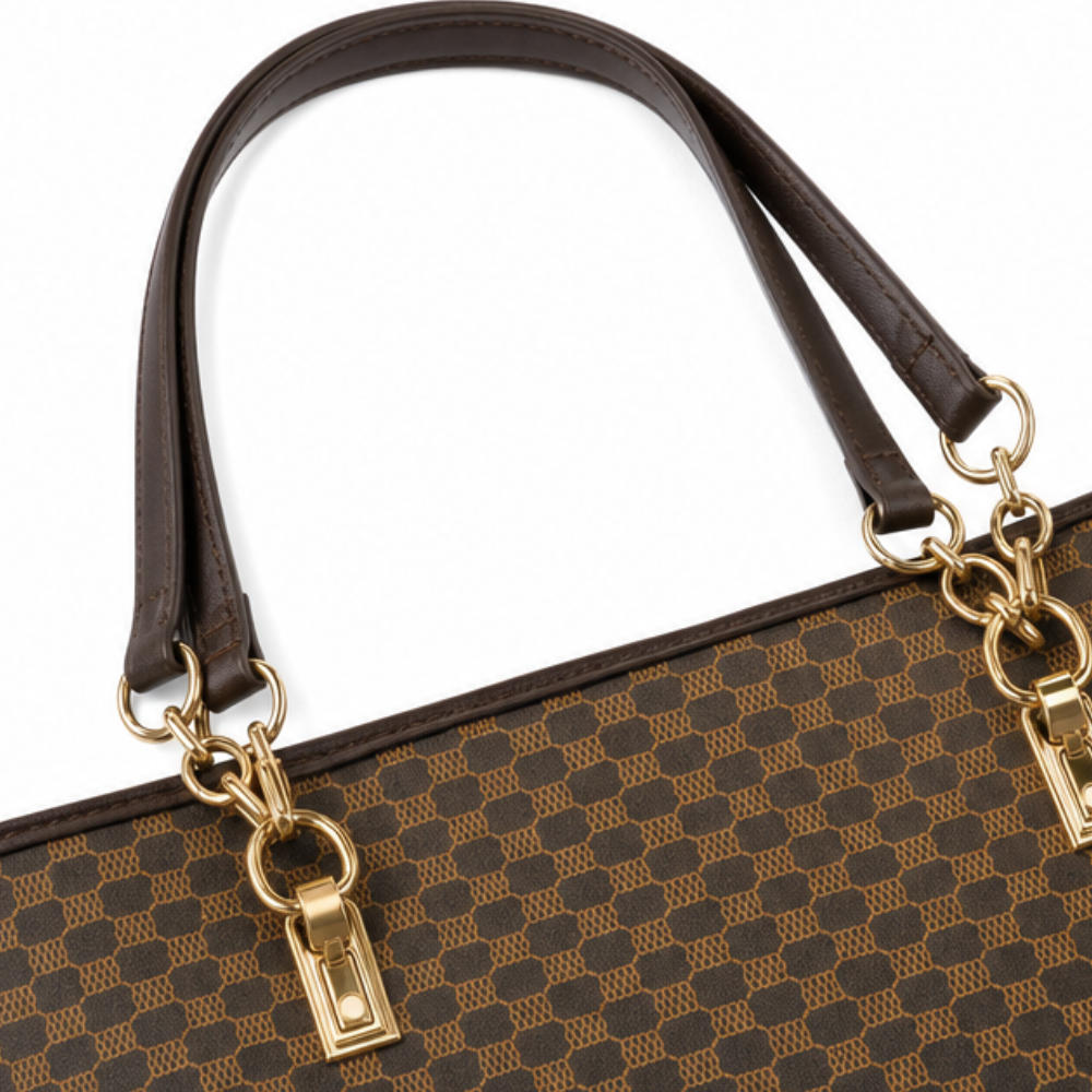 Carrelle – 6-Piece Checkered Handbag Set, Tote Crossbody Wallet for Women