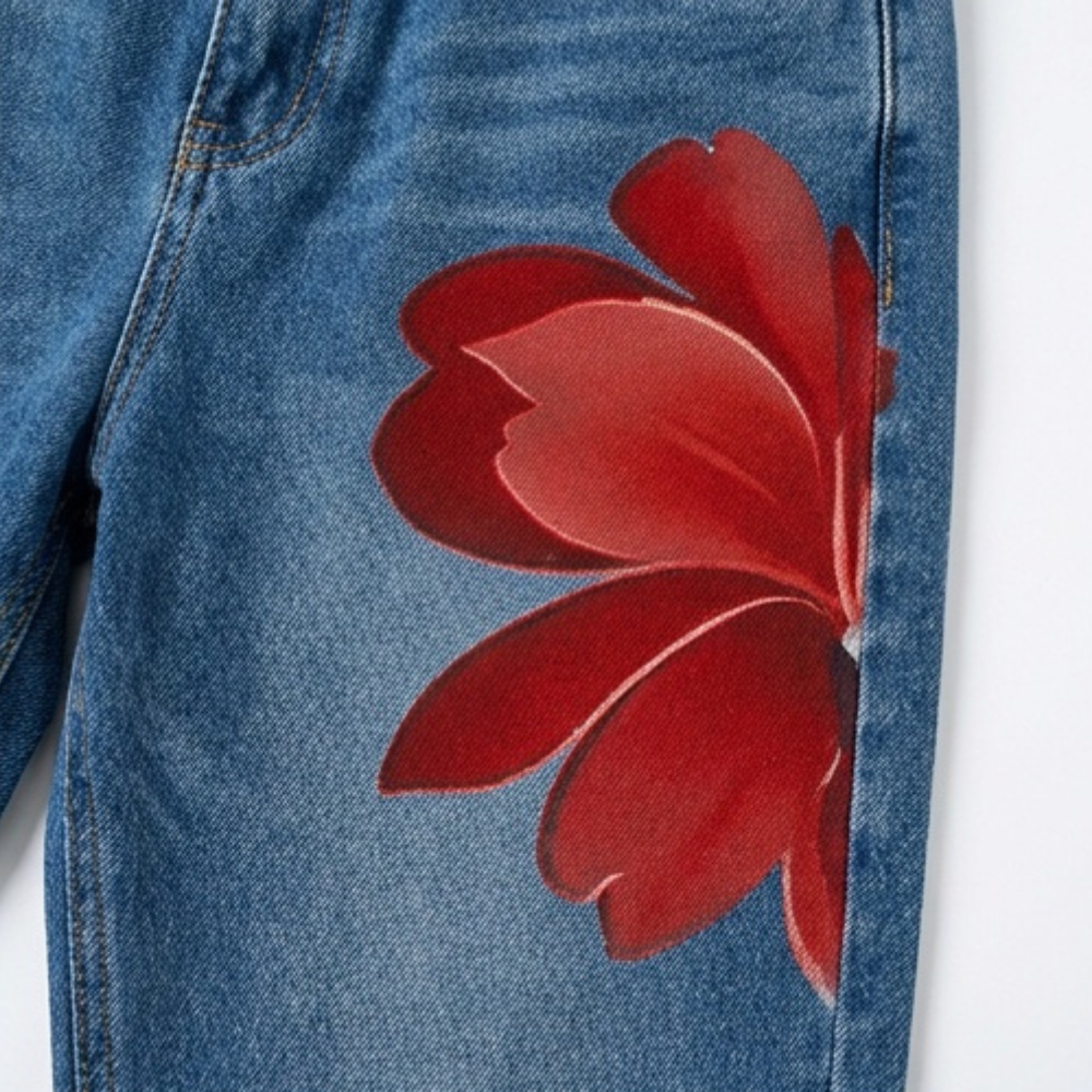 Florenza – Women's Bold Floral Wide-Leg Jeans
