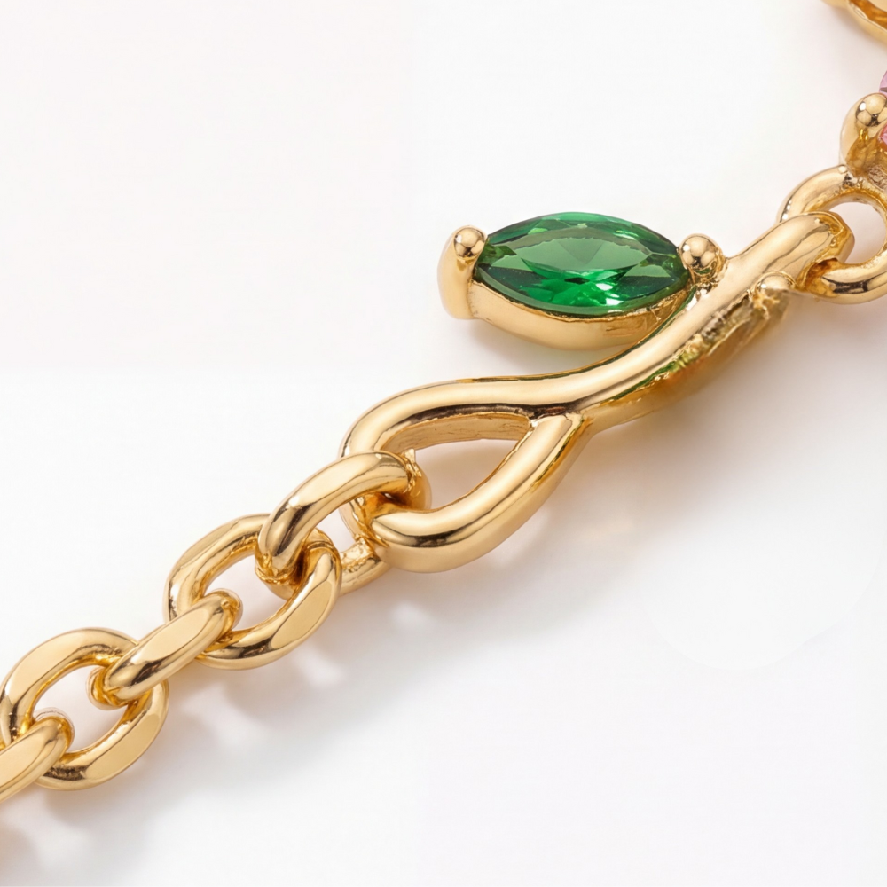Florelle – Crystal Flower Vine Bracelet