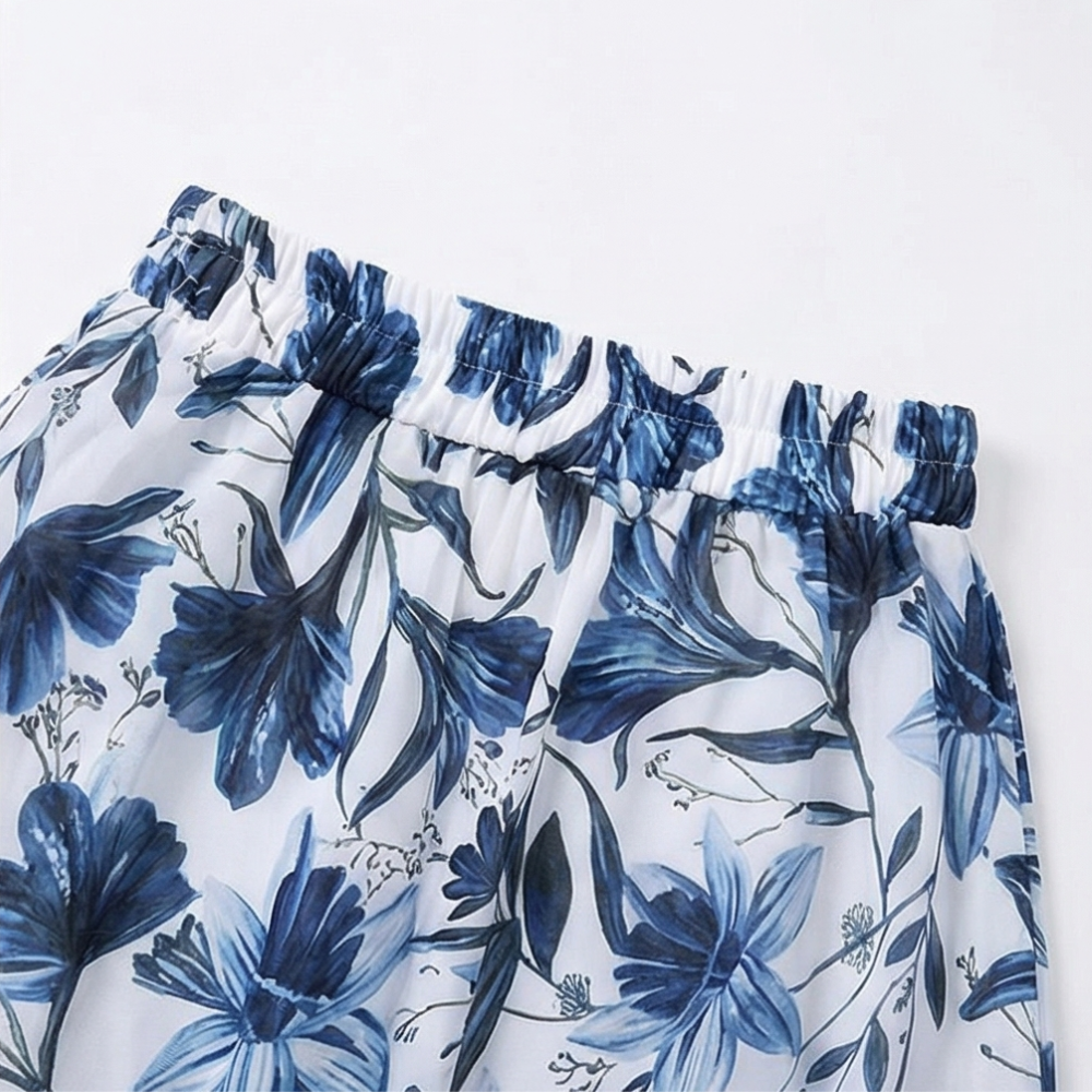 Coralina – Floral Swimsuit and Matching Skirt Set