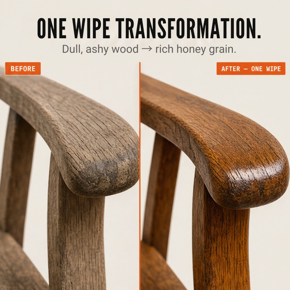 Hivora – Beeswax Wood Polish Spray with Cleaning Sponge and Microfiber Cloth