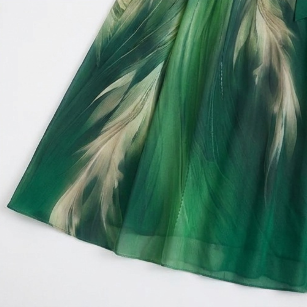 Aurelinea – Women's Painted Chiffon Maxi Dress