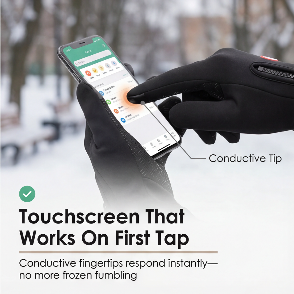 Coziva – Women's Thermal Touchscreen Winter Gloves