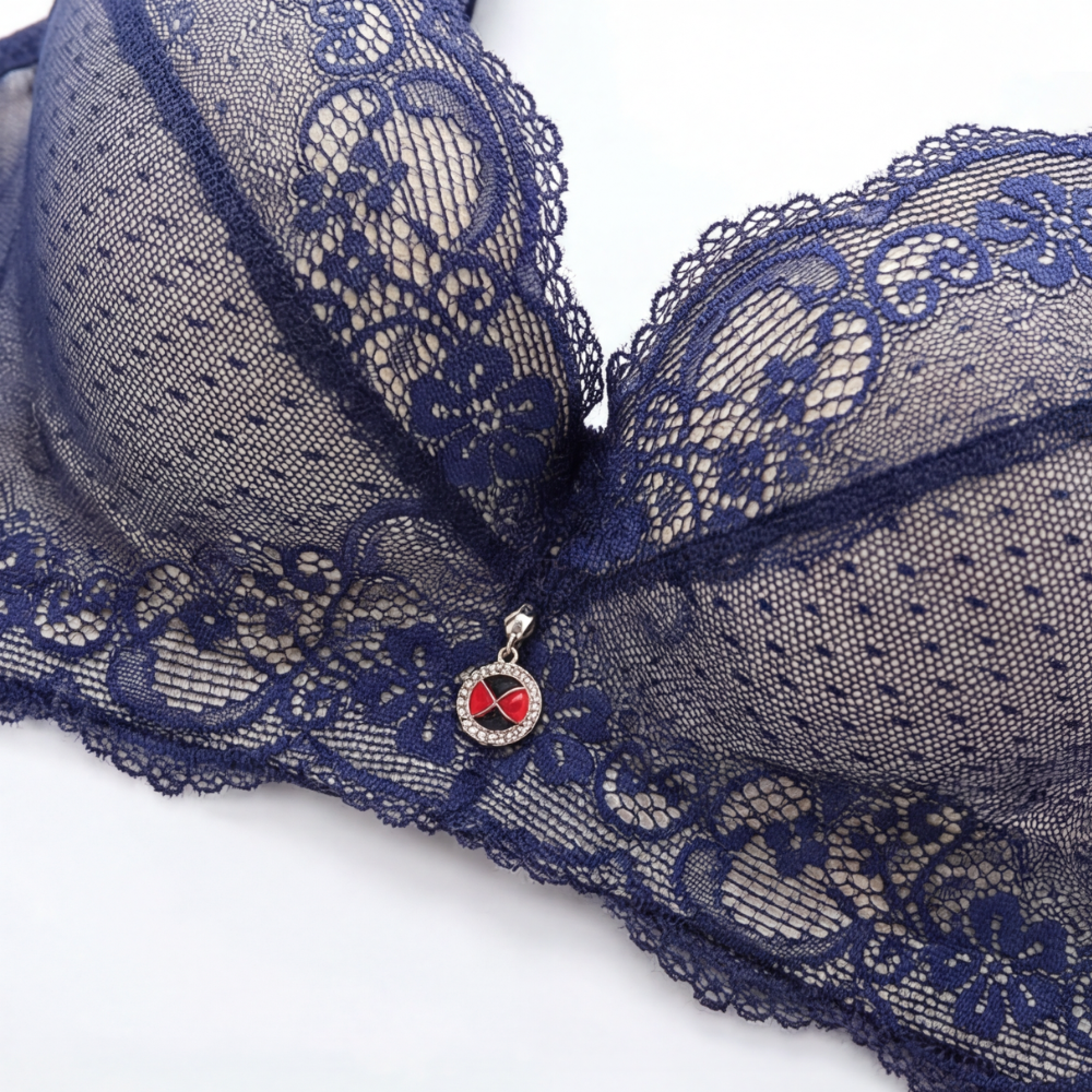 Florelle – Women's Lace Push-Up Bra with Side Smoothing Wings